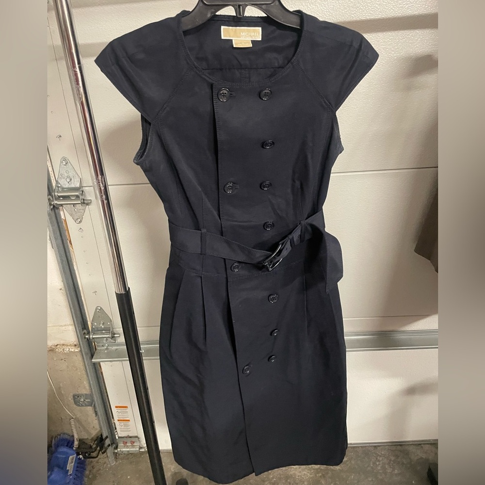 Michaels Kors dark blue  Double-Breasted Midi Dress